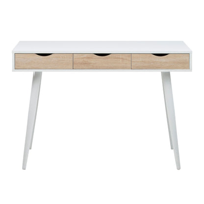 Desk Wolverhampton | size: Length: 110cm, Width: 50cm, Height: 77cm | color: White/Oak | image: 1 | variant: 1005111