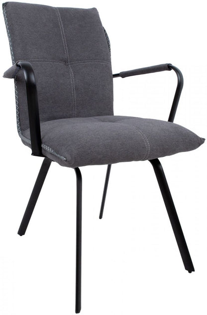 Dining Room Furniture Set Bromley | size: Length: 90cm, Width: 220cm, Height: 76cm | color: Black/Grey | image: 2 | variant: 1001680