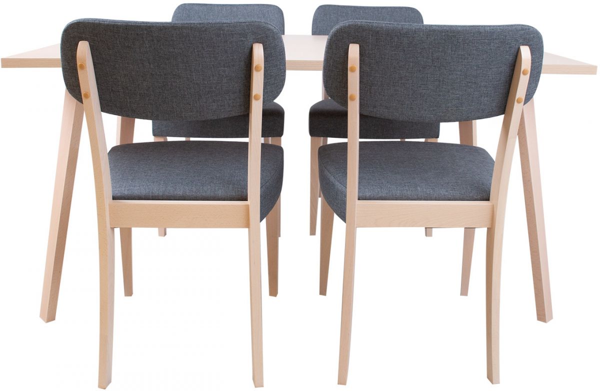 Dining Room Furniture Set Caterham | size: Length: 90cm, Width: 150cm, Height: 73cm | color: Gray | image: 1 | variant: 1005480