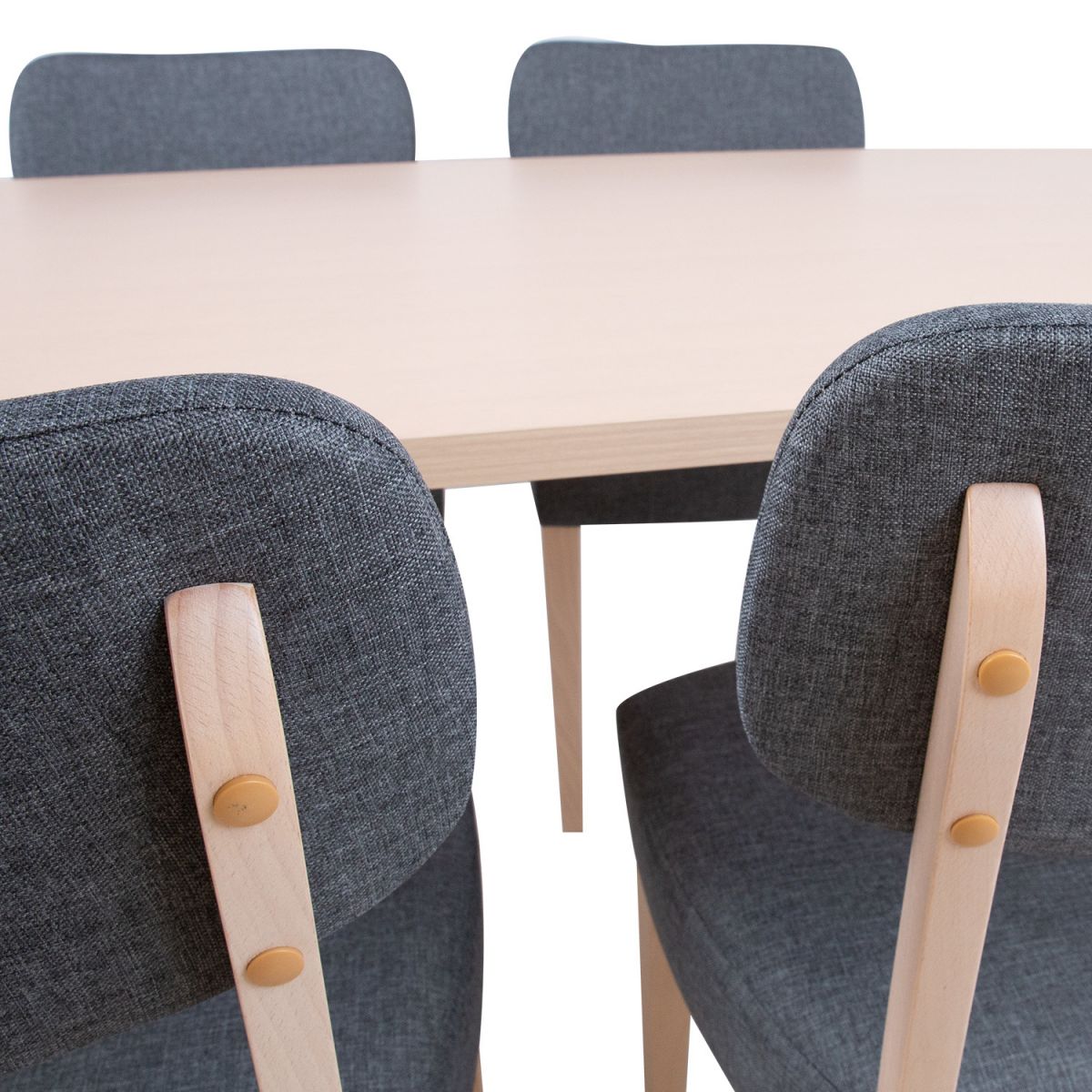 Dining Room Furniture Set Caterham | size: Length: 90cm, Width: 150cm, Height: 73cm | color: Gray | image: 2 | variant: 1005480