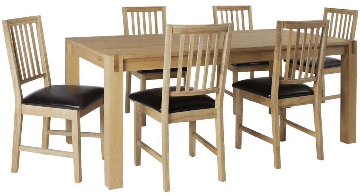 Dining Room Furniture Set Chicago New 19 | size: Length: 90cm, Width: 180cm, Height: 76cm | color: Black/Oak | image: 1 | variant: 1012864