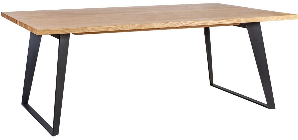 Dining Room Furniture Set Colchester | size: Length: 100cm, Width: 220cm, Height: 75cm | color: Black/Oak/Grey | image: 2 | variant: 1005870