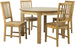 Dining Room Furniture Set Drammen | size: Length: 120cm, Width: 160cm, Height: 75cm | color: Oak | image: 1 | variant: 1001643