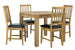 Dining Room Furniture Set Drammen | size: Length: 90cm, Width: 90cm, Height: 76cm | color: Black/Oak | image: 0 | variant: 1001653