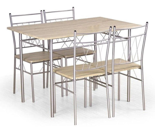 Dining Room Furniture Set East Guangzhou | size: Length: 70cm, Width: 110cm, Height: 75cm | color: Beige/Grey | image: 1 | variant: 1006894