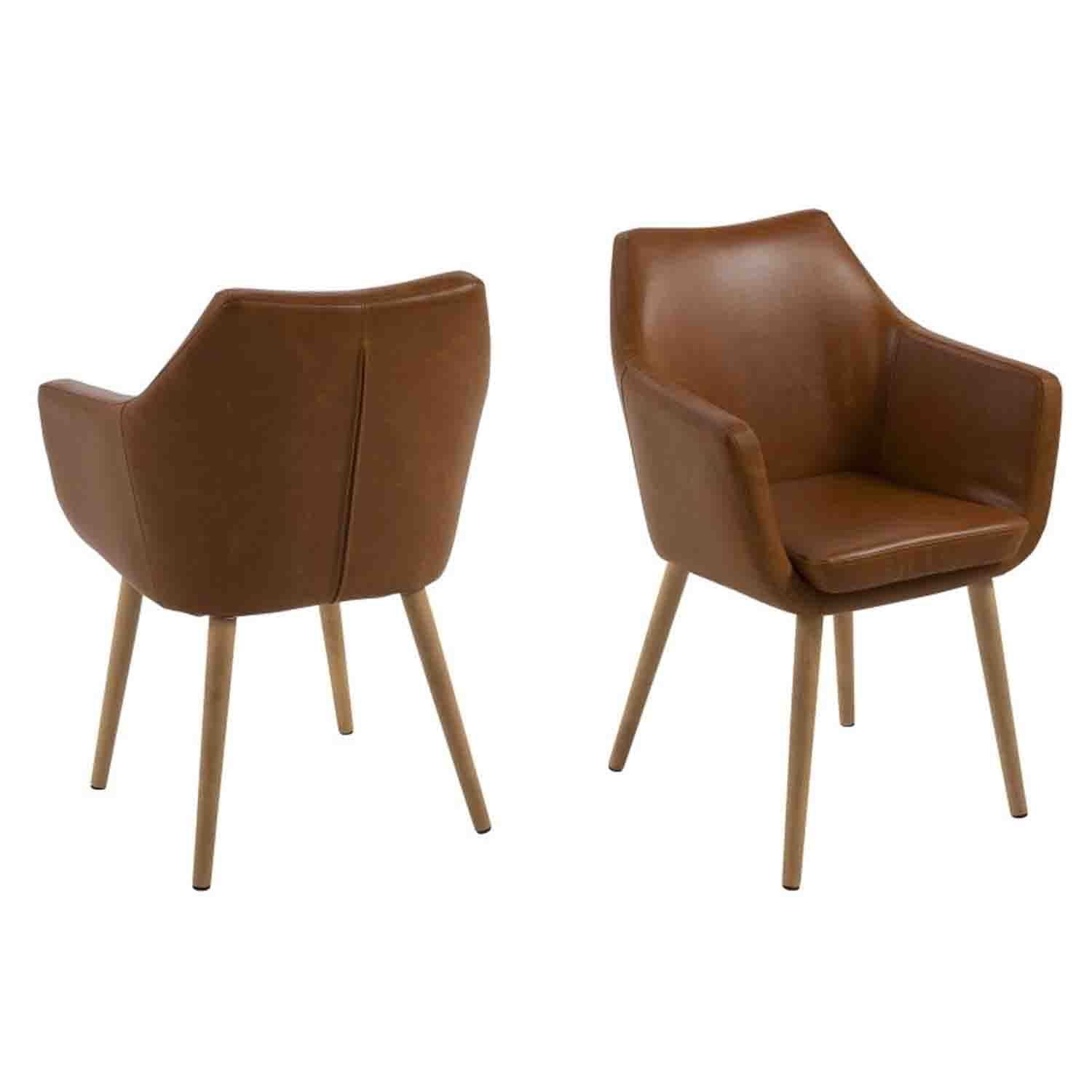 Dining Room Furniture Set East Livorno | size: Length: 100cm, Width: 270cm, Height: 74cm | color: White/Brown/Oak | image: 1 | variant: 1006529