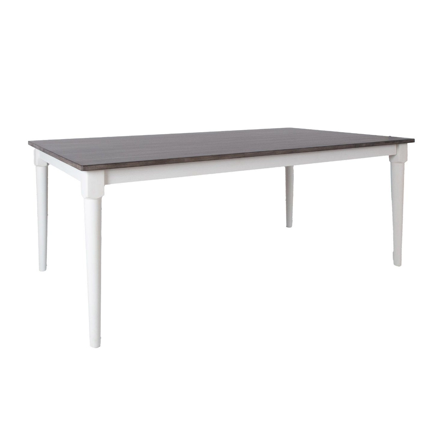 Dining Room Furniture Set East Mazeikiai | size: Length: 91cm, Width: 183cm, Height: 75cm | color: White/Grey | image: 3 | variant: 1006528