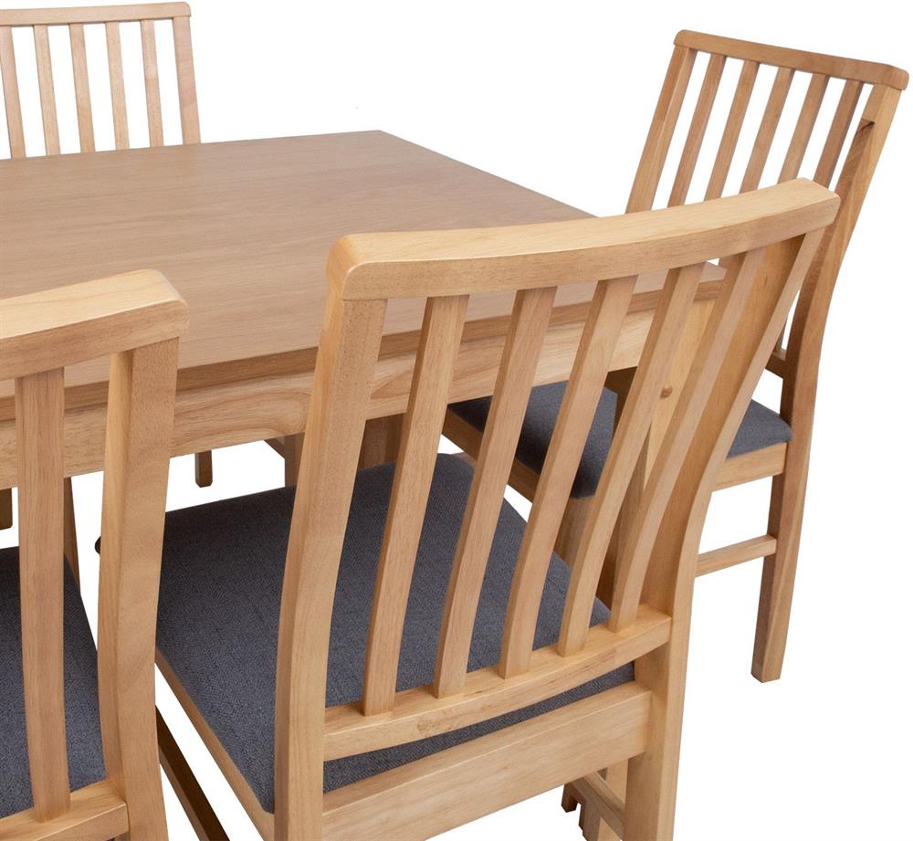 Dining Room Furniture Set East Sofia | size: Length: 75cm, Width: 195cm, Height: 75cm | color: Oak/Grey | image: 3 | variant: 1006158