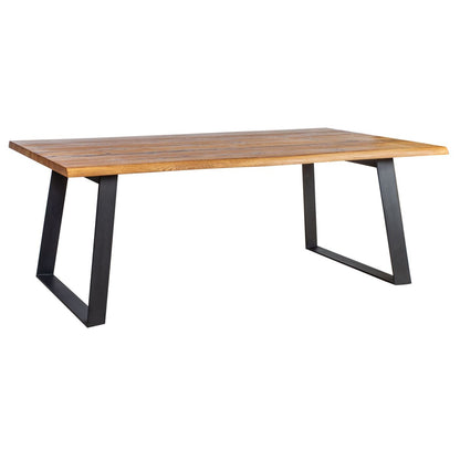 Dining Room Furniture Set East Witney | size: Length: 100cm, Width: 220cm, Height: 75cm | color: Black/Oak | image: 1 | variant: 1005101