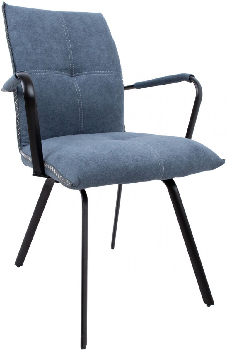 Dining Room Furniture Set Kristiansand | size: Length: 90cm, Width: 220cm, Height: 76cm | color: Black/Grey/Blue | image: 2 | variant: 1001663