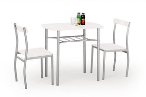 Dining Room Furniture Set Lance | size: Length: 50cm, Width: 82cm, Height: 75cm | color: White/Grey | image: 1 | variant: 1006931