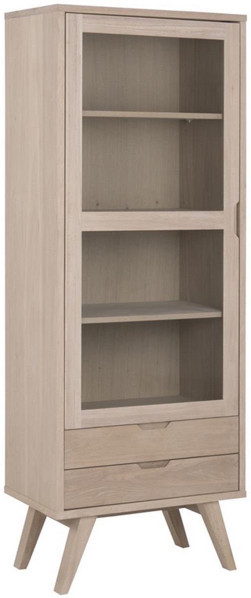 Display Cabinet A-Line 1 | size: Width: 72cm, Height: 190cm, Depth: 42cm | color: Oak | image: 0 | variant: 1012528