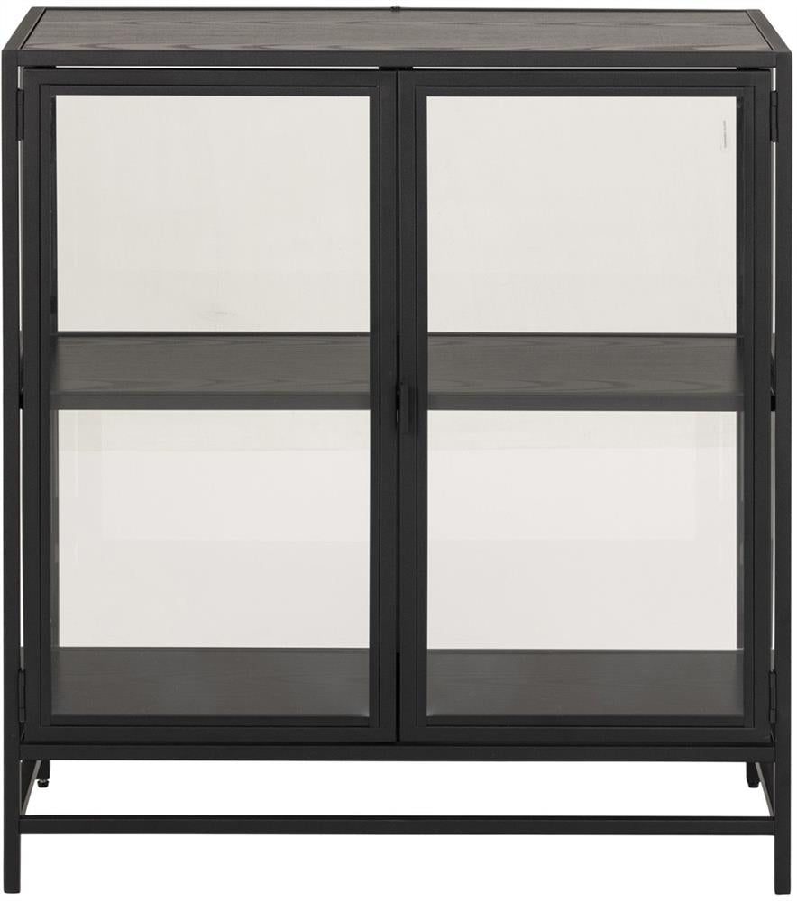Display Cabinet Aberystwyth | size: Width: 77cm, Height: 86.4cm, Depth: 35cm | color: Black | image: 2 | variant: 1006185