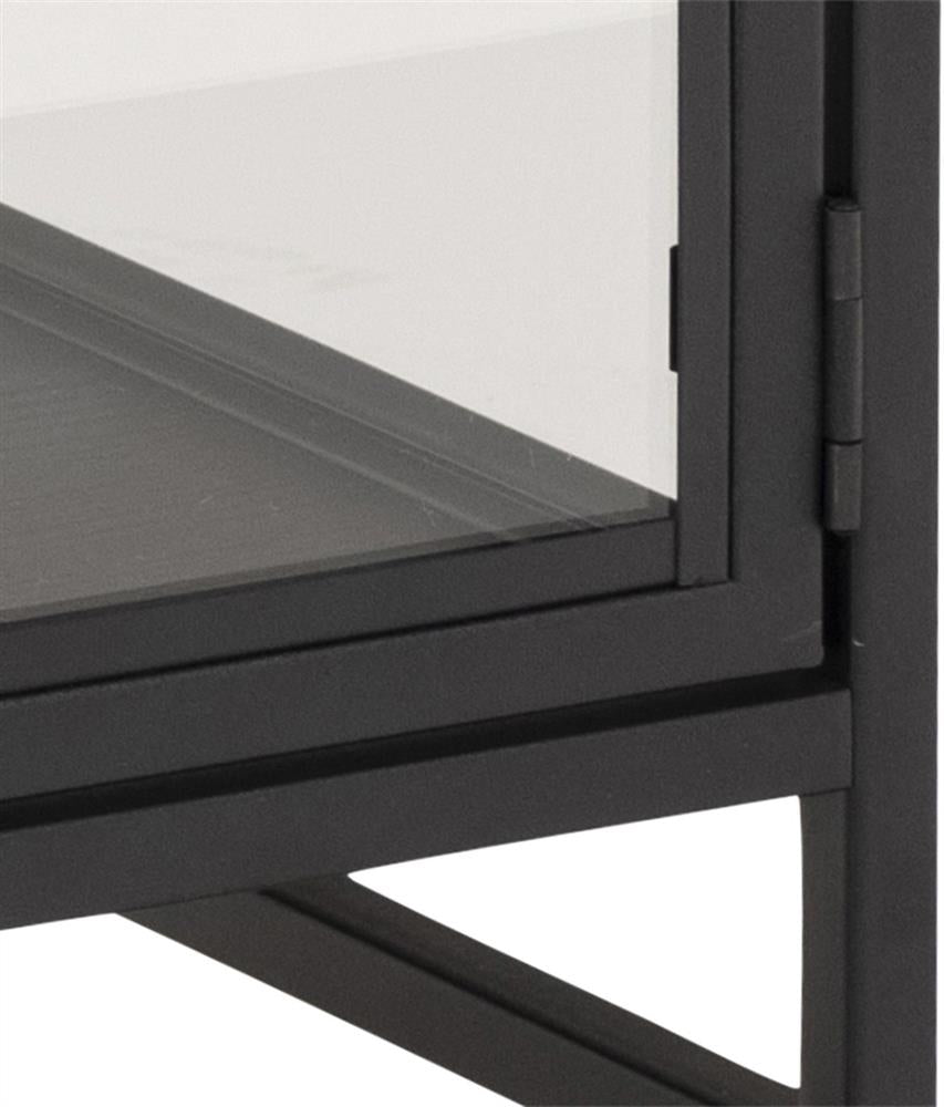 Display Cabinet Aberystwyth | size: Width: 77cm, Height: 86.4cm, Depth: 35cm | color: Black | image: 5 | variant: 1006185