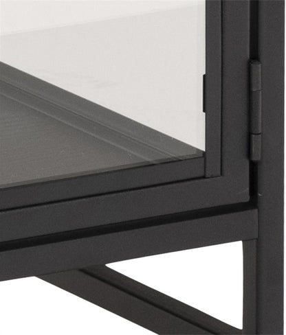 Display Cabinet Aberystwyth | size: Width: 77cm, Height: 86.4cm, Depth: 35cm | color: Black | image: 5 | variant: 1006185