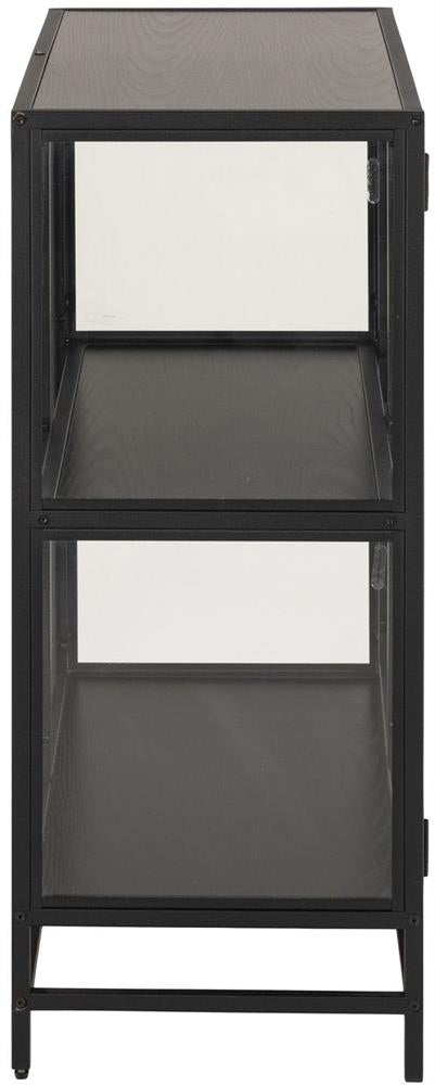 Display Cabinet Aberystwyth | size: Width: 77cm, Height: 86.4cm, Depth: 35cm | color: Black | image: 7 | variant: 1006185