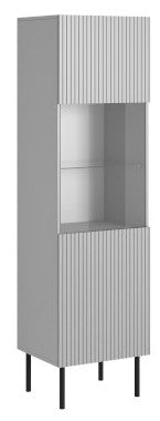 Display Cabinet Asensio | size: Width: 50cm, Height: 180cm, Depth: 42cm | color: Gray | image: 1 | variant: 1012959