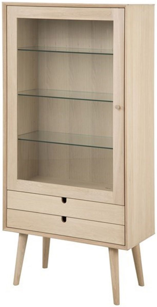 Display Cabinet Century 1 | size: Width: 72cm, Height: 143.5cm, Depth: 36cm | color: Oak | image: 0 | variant: 1012530