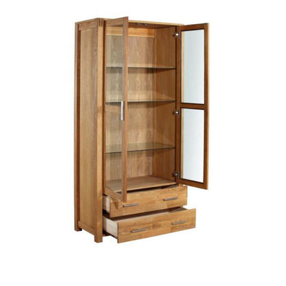 Display Cabinet Chicago New | size: Width: 60cm, Height: 190cm, Depth: 40cm | color: Natural | image: 4 | variant: 1010904
