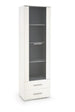 Display Cabinet Copenhagen | size: Width: 60cm, Height: 200cm, Depth: 40cm | color: White/Oak | image: 1 | variant: 1001954