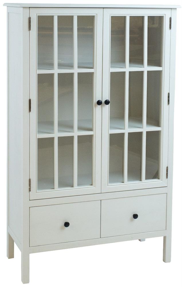 Display Cabinet East Beirut | size: Width: 80.5cm, Height: 136cm, Depth: 35cm | color: White | image: 1 | variant: 1006179