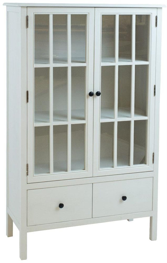 Display Cabinet East Beirut | size: Width: 80.5cm, Height: 136cm, Depth: 35cm | color: White | image: 1 | variant: 1006179