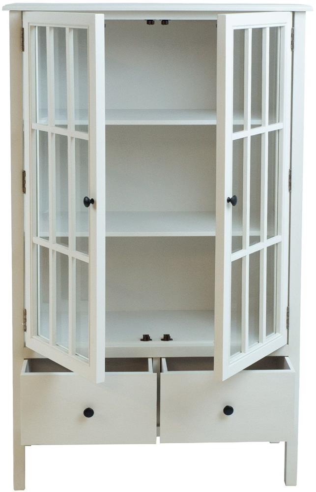 Display Cabinet East Beirut | size: Width: 80.5cm, Height: 136cm, Depth: 35cm | color: White | image: 2 | variant: 1006179