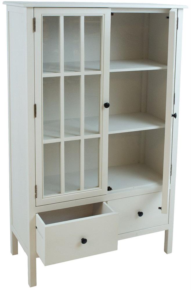 Display Cabinet East Beirut | size: Width: 80.5cm, Height: 136cm, Depth: 35cm | color: White | image: 4 | variant: 1006179