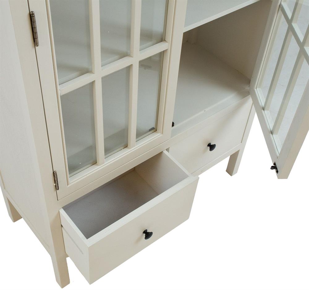 Display Cabinet East Beirut | size: Width: 80.5cm, Height: 136cm, Depth: 35cm | color: White | image: 5 | variant: 1006179
