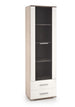 Display Cabinet Lima | size: Width: 60cm, Height: 200cm, Depth: 40cm | color: White/Oak | image: 1 | variant: 1000310