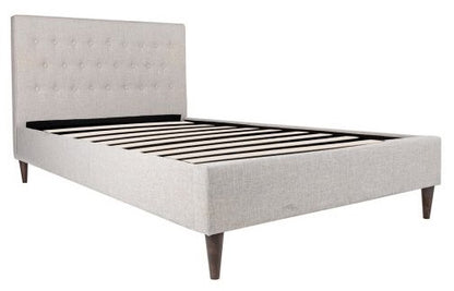 Double Bed Beverley | size: Length: 219cm, Width: 146.5cm, Height: 105cm | color: Beige | image: 2 | variant: 1005197
