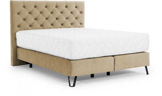 Double Bed Cortina 2 | size: Length: 215cm, Width: 198cm, Height: 130cm | color: Brown | image: 0 | variant: 1007471