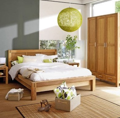 Double Bed Drammen | size: Length: 214.5cm, Width: 176cm, Height: 91cm | color: Brown | image: 1 | variant: 1005012