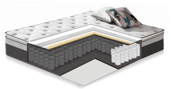Double Bed East Buxton | size: Length: 218.5cm, Width: 165cm, Height: 104cm | color: Gray | image: 4 | variant: 1005811