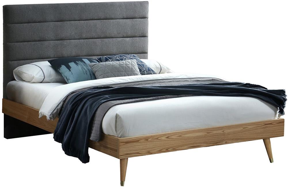 Double Bed East Logrono | size: Length: 211cm, Width: 166.5cm, Height: 110.5cm | color: Gray | image: 1 | variant: 1006284