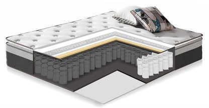 Double Bed East Logrono | size: Length: 211cm, Width: 166.5cm, Height: 110.5cm | color: Gray | image: 3 | variant: 1006284