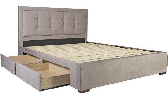 Double Bed East Marlow | size: Length: 215cm, Width: 164.5cm, Height: 110cm | color: Beige | image: 2 | variant: 1005007