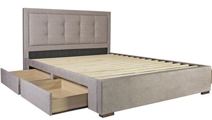 Double Bed East Marlow | size: Length: 215cm, Width: 164.5cm, Height: 110cm | color: Beige | image: 2 | variant: 1005007