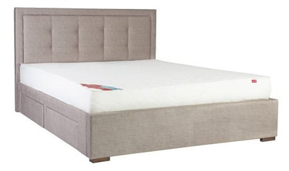 Double Bed East Marlow | size: Length: 215cm, Width: 164.5cm, Height: 110cm | color: Beige | image: 4 | variant: 1005007