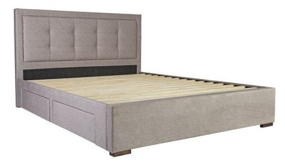 Double Bed East Marlow | size: Length: 215cm, Width: 164.5cm, Height: 110cm | color: Beige | image: 5 | variant: 1005007