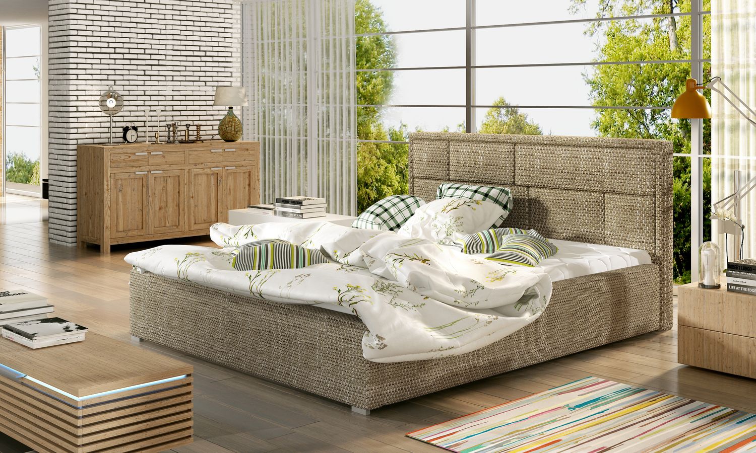 Double Bed East Marrakesh 1 | size: Length: 223cm, Width: 180cm, Height: 93cm | color: Berlin | image: 1 | variant: 1011529