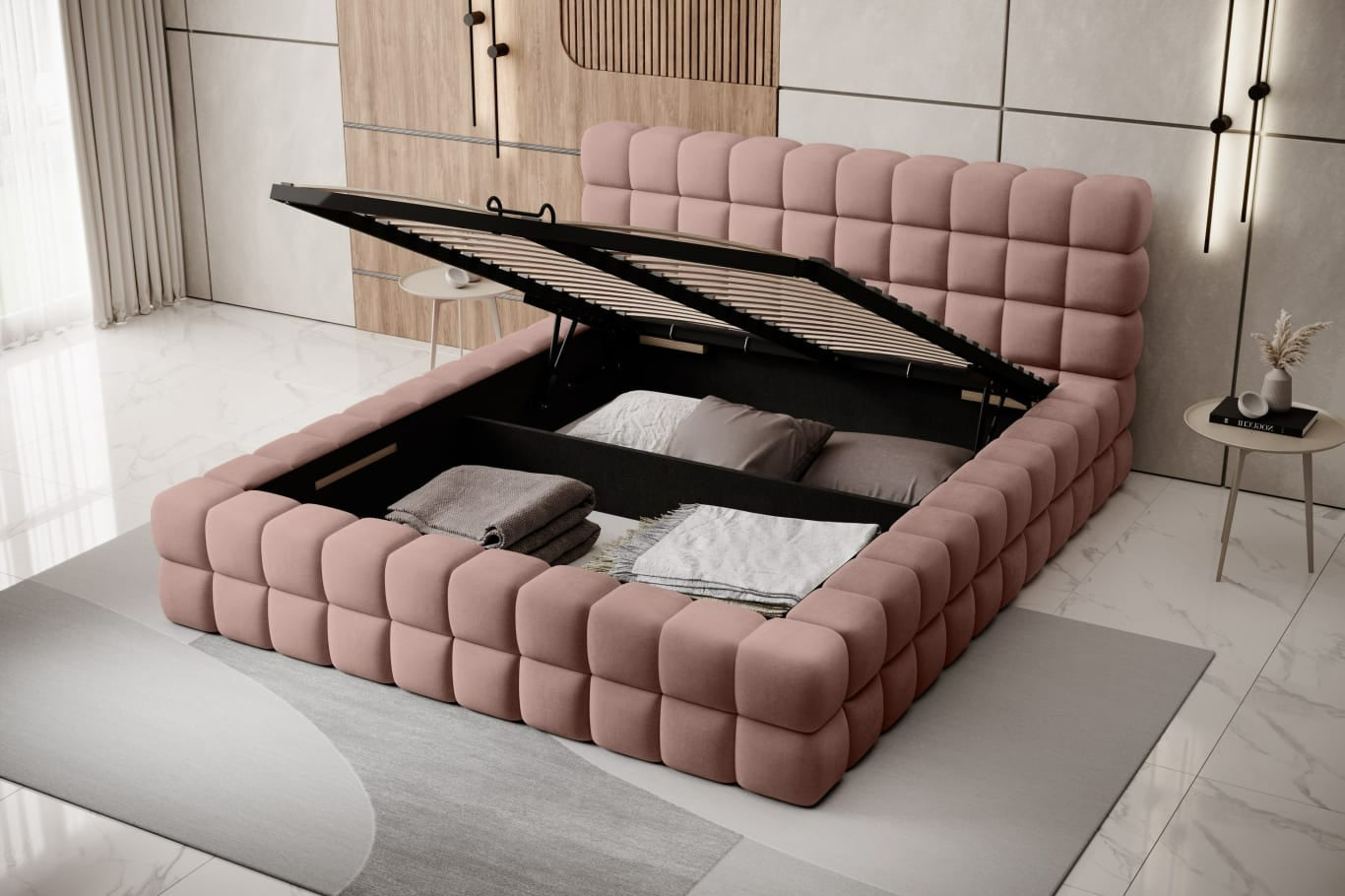 Double Bed East Petersburg 1 | size: Length: 225cm, Width: 204cm, Height: 104cm | color: Touch | image: 3 | variant: 1011066