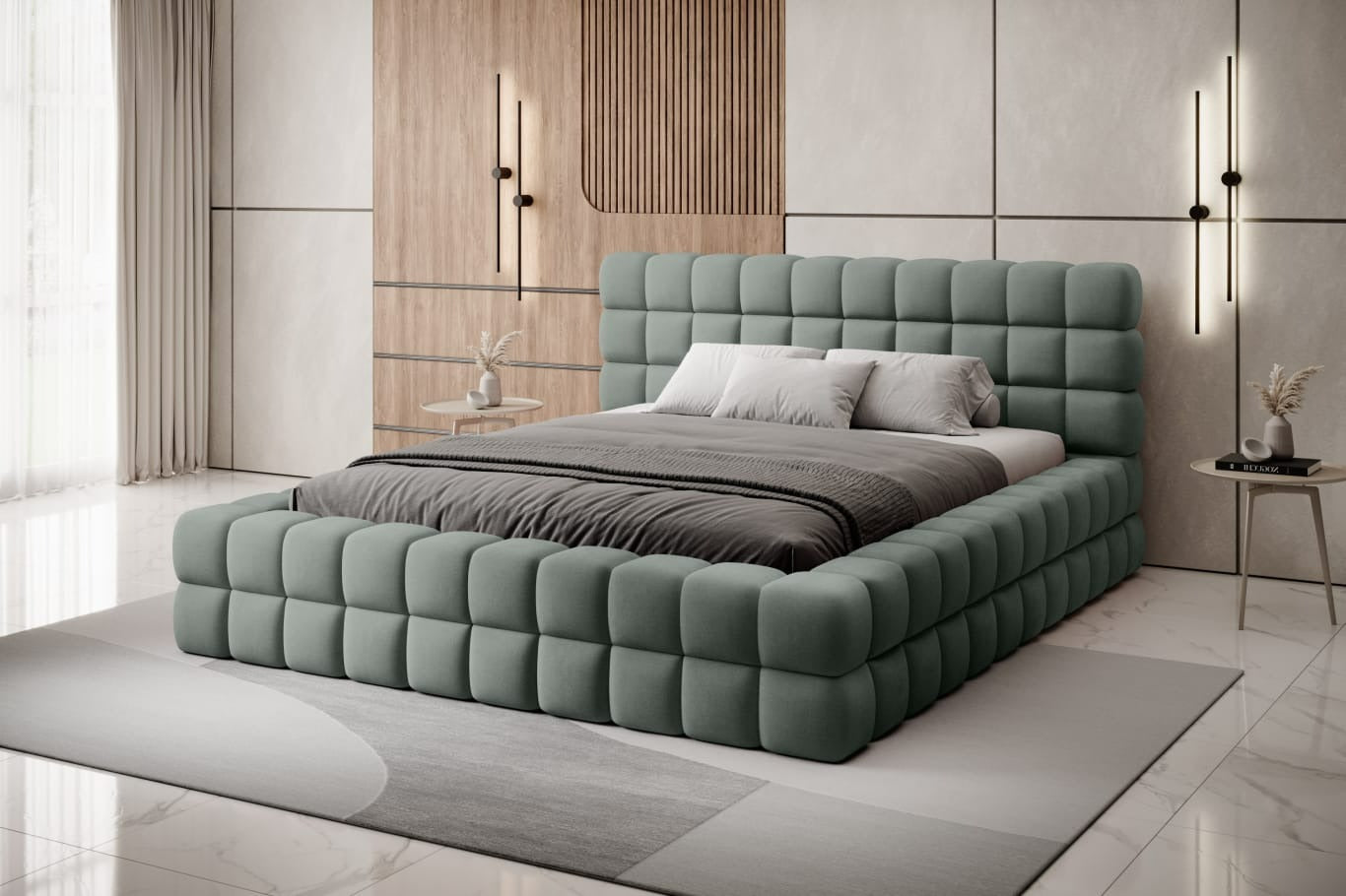 Double Bed East Petersburg 2 | size: Length: 225cm, Width: 224cm, Height: 104cm | color: Touch | image: 2 | variant: 1011087