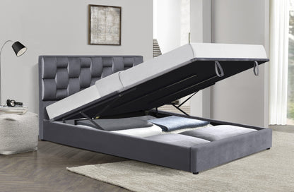Double Bed East Terni | size: Length: 209cm, Width: 161cm, Height: 106cm | color: Gray | image: 3 | variant: 1006681