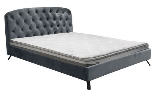 Double Bed East Treorchy | size: Length: 221cm, Width: 172cm, Height: 102cm | color: Gray | image: 1 | variant: 1005799