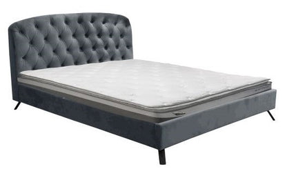 Double Bed East Treorchy | size: Length: 221cm, Width: 172cm, Height: 102cm | color: Gray | image: 1 | variant: 1005799