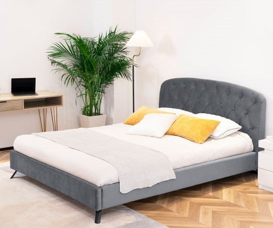Double Bed East Treorchy | size: Length: 221cm, Width: 172cm, Height: 102cm | color: Gray | image: 3 | variant: 1005658
