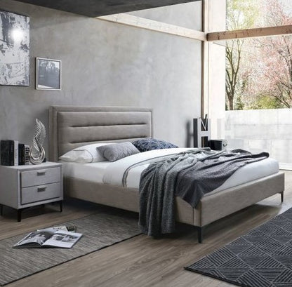 Double Bed East Wokingham | size: Length: 219cm, Width: 166.5cm, Height: 105cm | color: Beige | image: 1 | variant: 1005192
