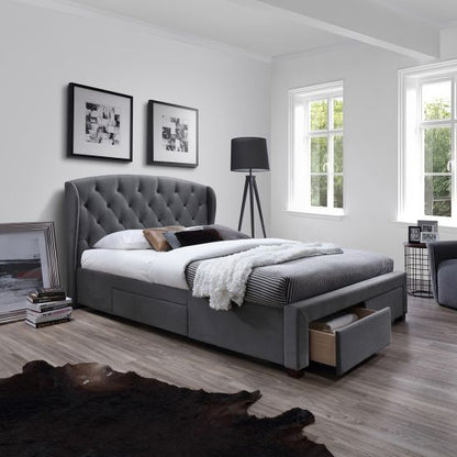 Double Bed East Wycombe | size: Length: 219cm, Width: 171cm, Height: 111cm | color: Gray | image: 1 | variant: 1005008