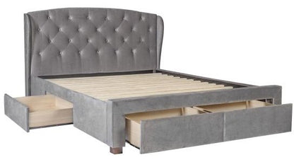 Double Bed East Wycombe | size: Length: 219cm, Width: 171cm, Height: 111cm | color: Gray | image: 2 | variant: 1005008